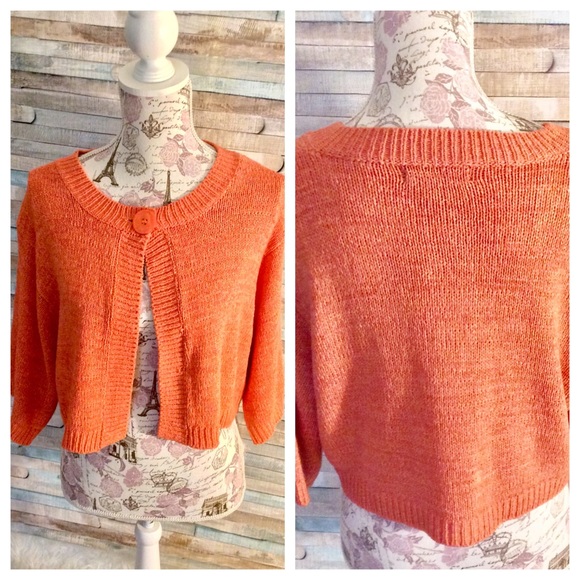 august silk Sweaters - NWT August Silk Coral Shrug Dress Sweater SZ XL